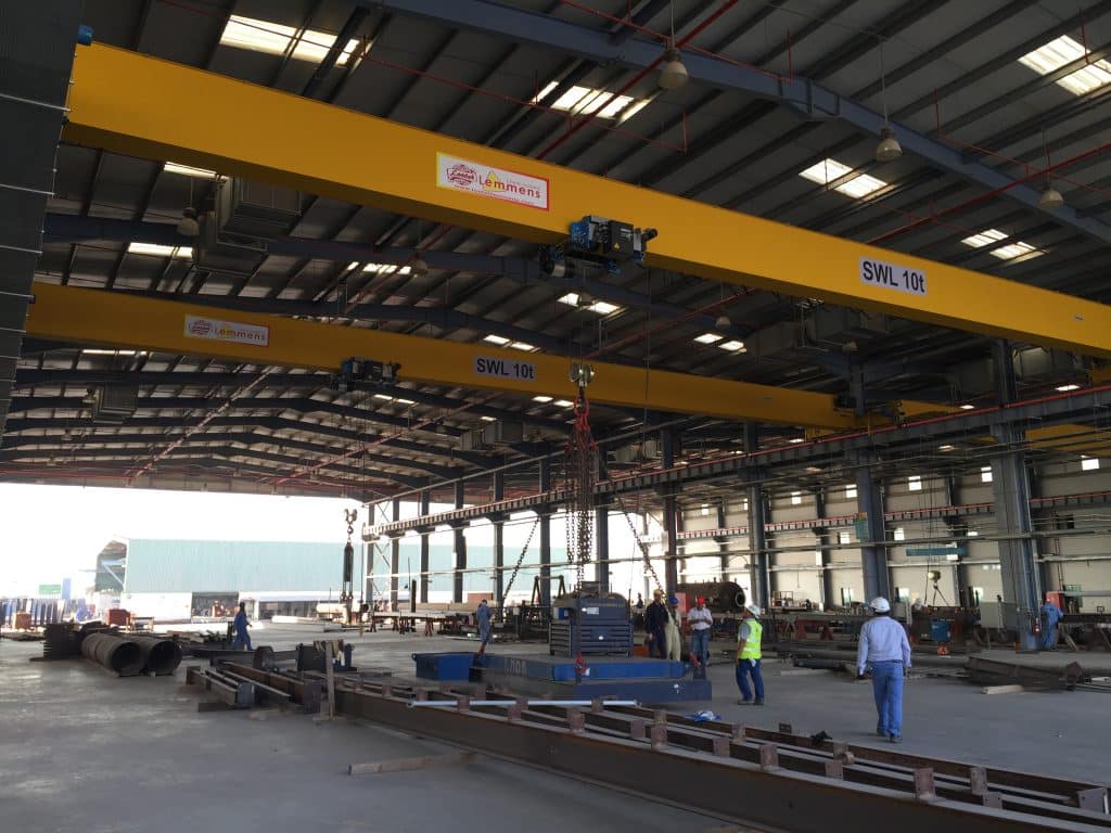 Efficient Material Handling: 10 Ton Overhead Crane Installed at Metal Production Facility in the UAE